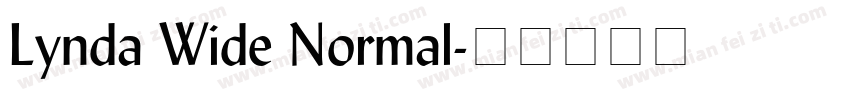 Lynda Wide Normal字体转换
